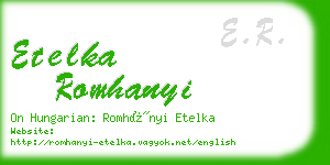 etelka romhanyi business card